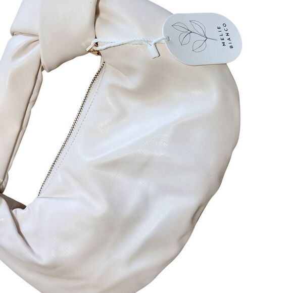 Melie Bianco Alexandra Top Handle Bag in Cream Vegan Leather Handbag Purse New - Picture 5 of 9